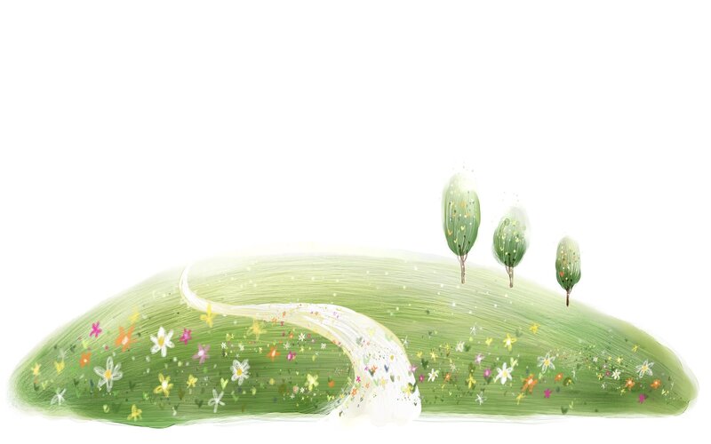 path through a green hill
