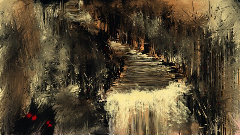 Path Through Dense Forest — Brown