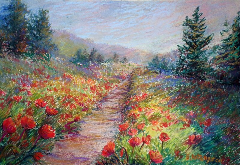 Path Through Flower Field