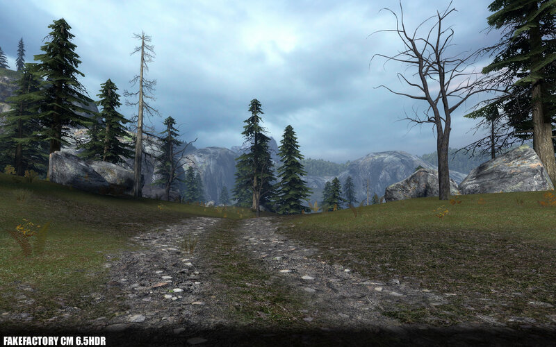Path Through Forested Hills
