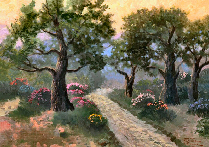 Path Through Garden — Green, Serene, Afternoon