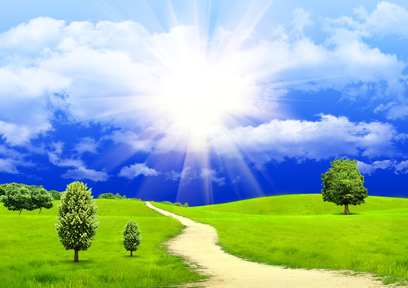 Path Through Green Hills — Serene, Afternoon