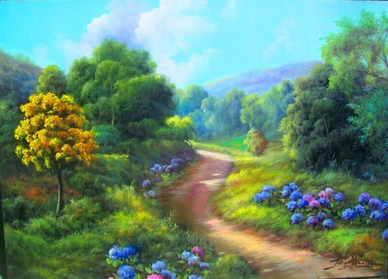 Path Through Green Valley — Serene, Afternoon