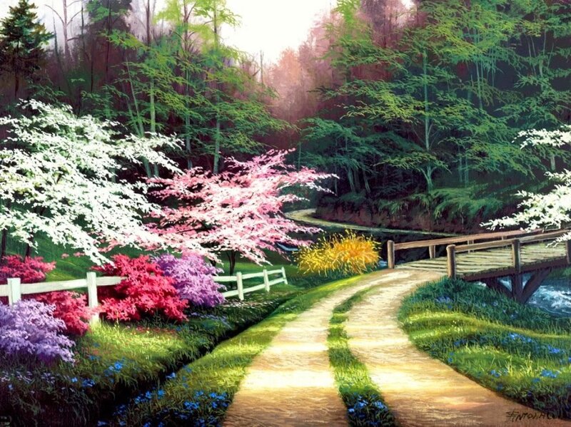 Path Through Spring Garden