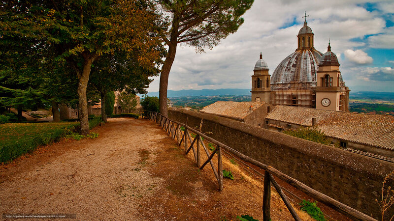 Path to a historic cathedral