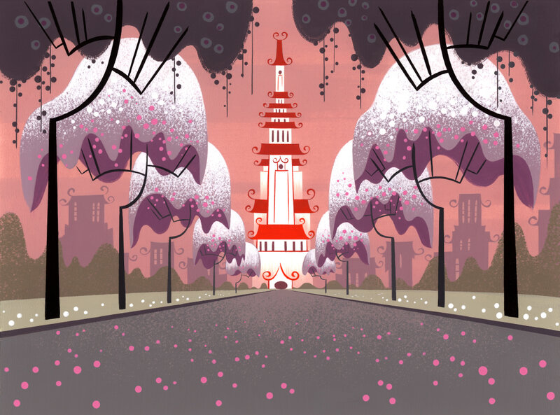 path to a red pagoda