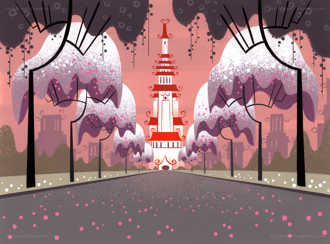 path to a red pagoda