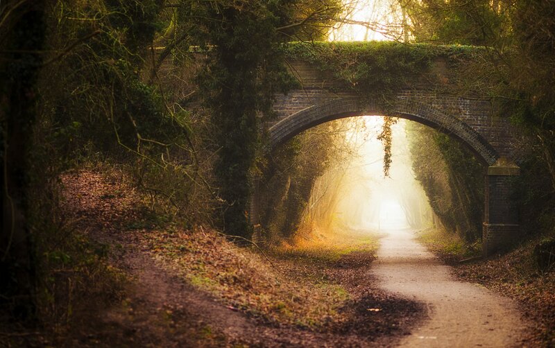 Path under Brick Bridge