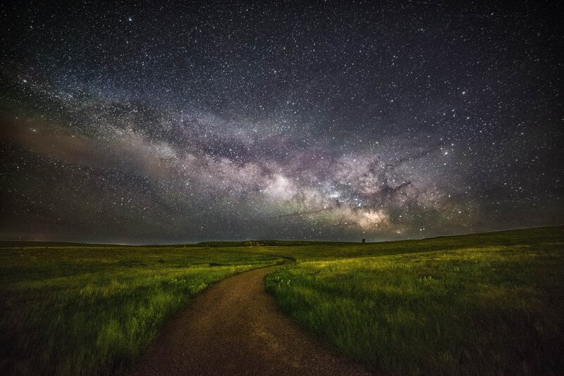 Path under Milky Way