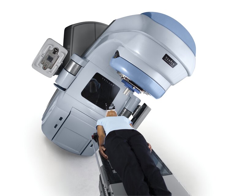 Patient undergoing radiation therapy