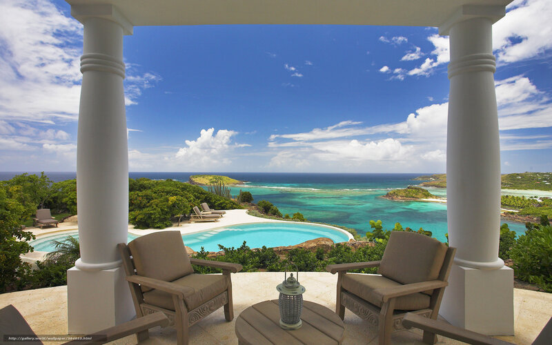Patio with ocean view