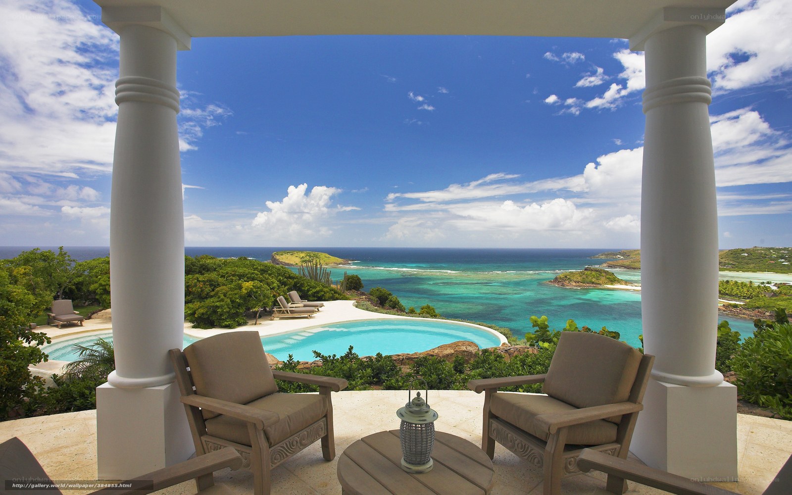 Patio with ocean view