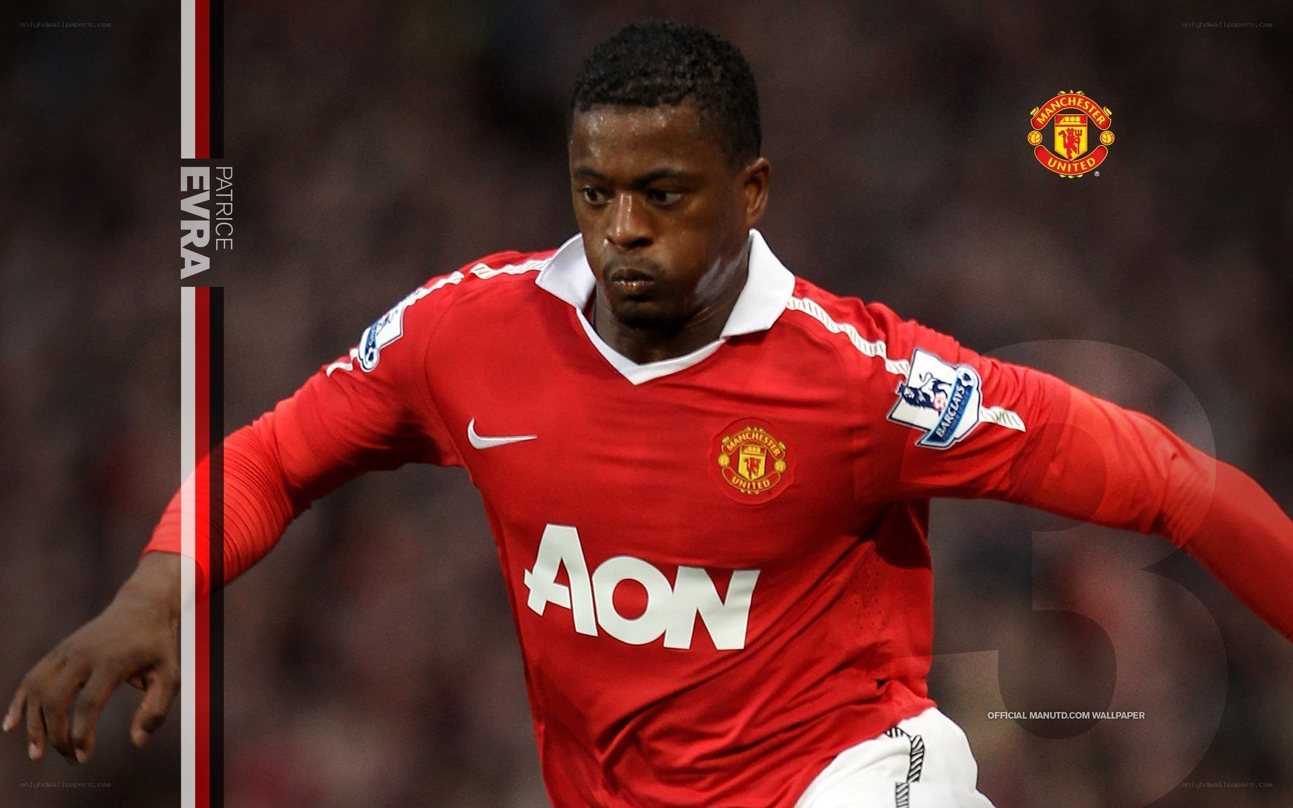 Patrick Evra in Manchester United kit