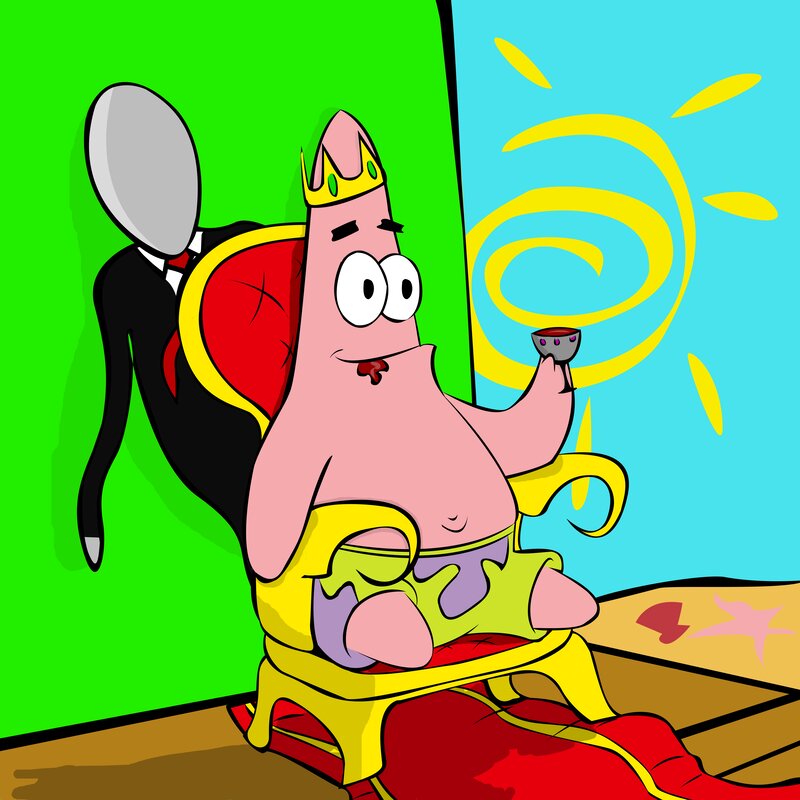 Patrick Star on Throne