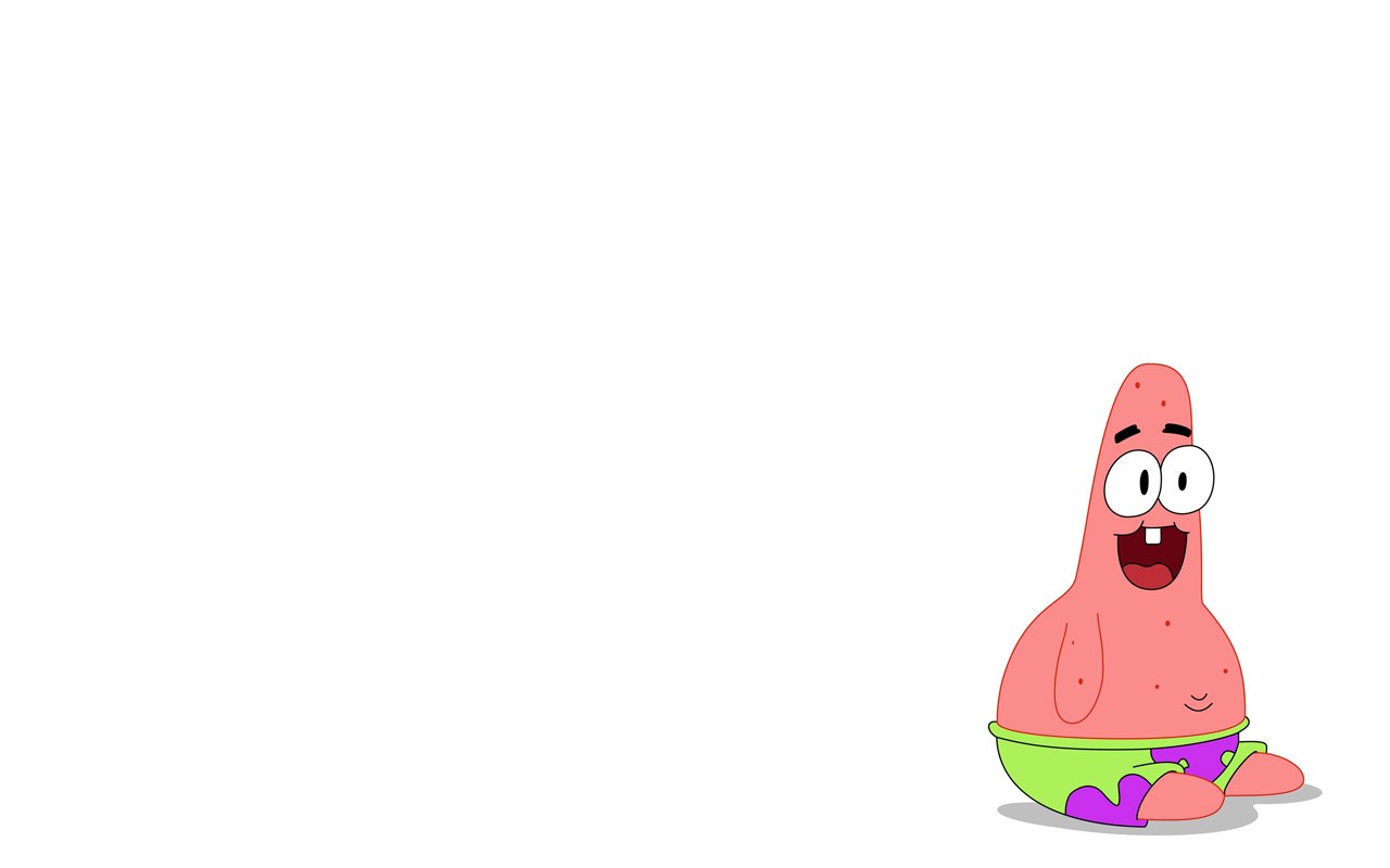 Patrick Star sitting happily