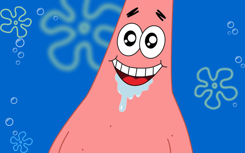 Patrick Star smiling underwater