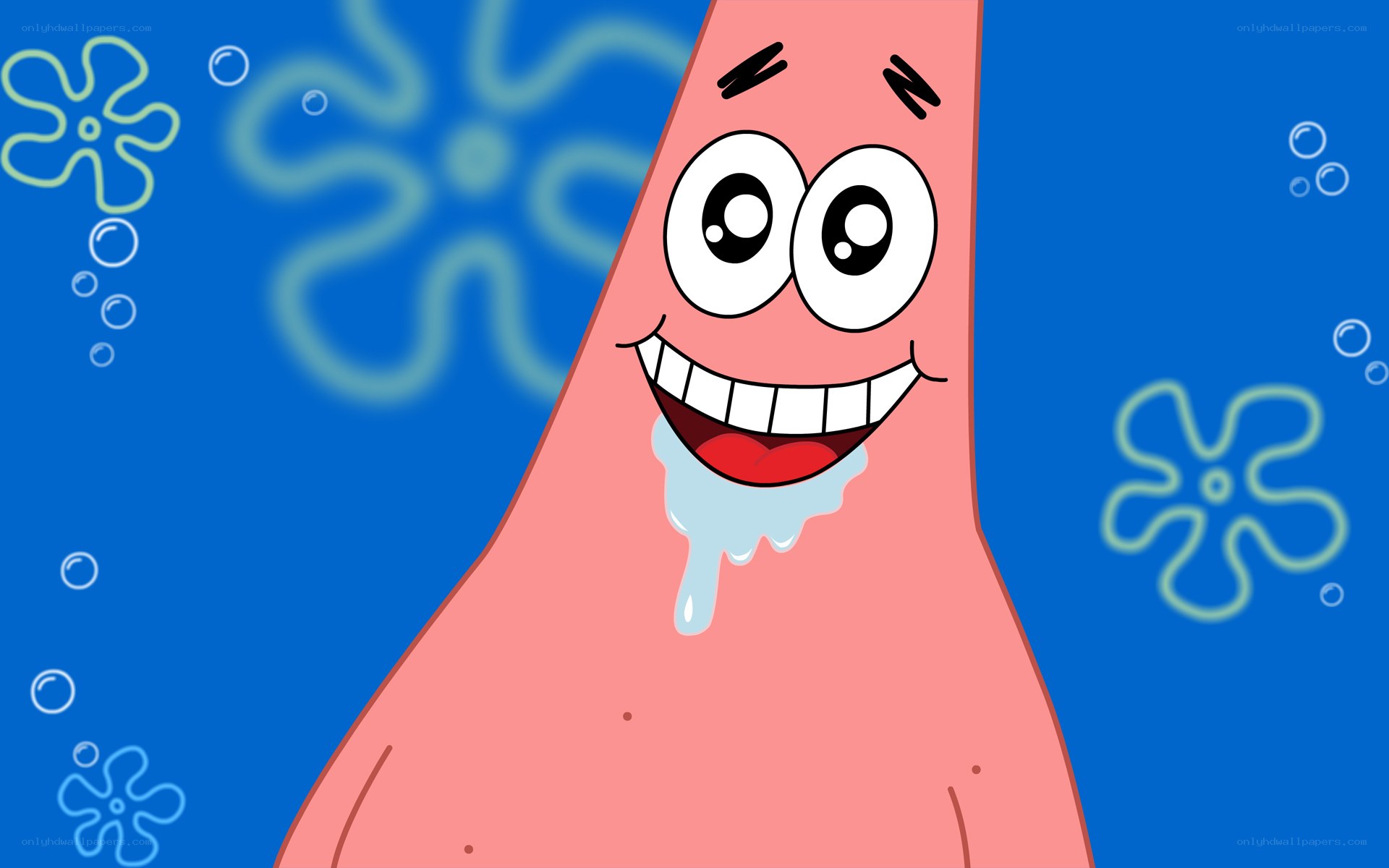 Patrick Star smiling underwater