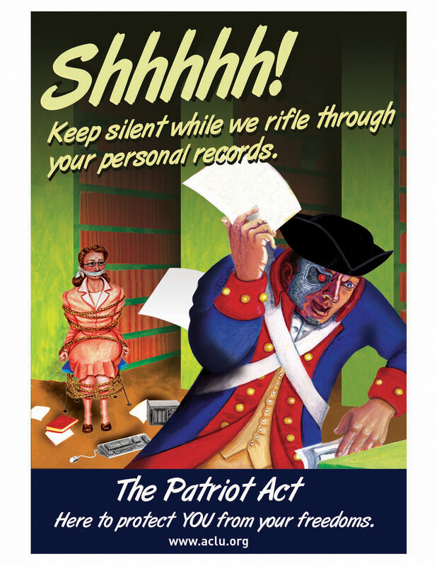 Patriot Act protest poster