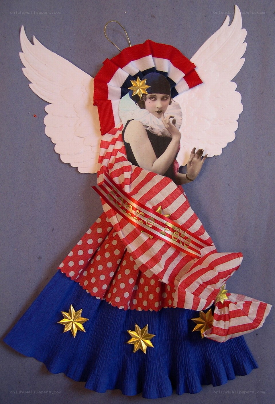 patriotic angel ornament