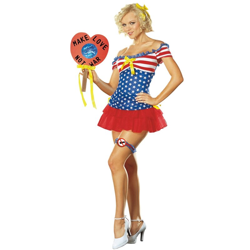 patriotic costume with love sign