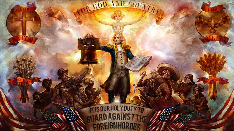 Patriotic propaganda artwork