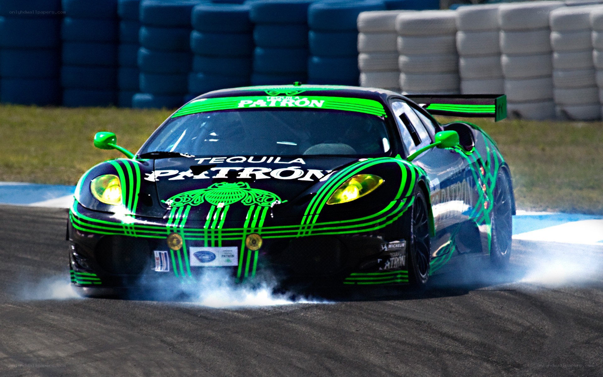 Patron-sponsored race car drifting
