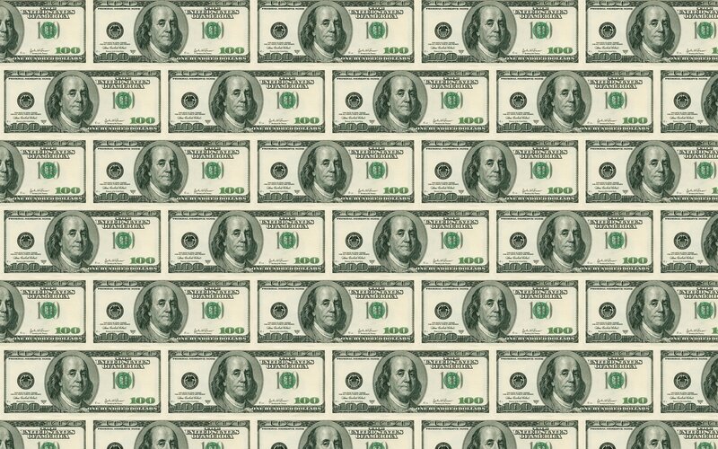 Pattern of hundred-dollar bills
