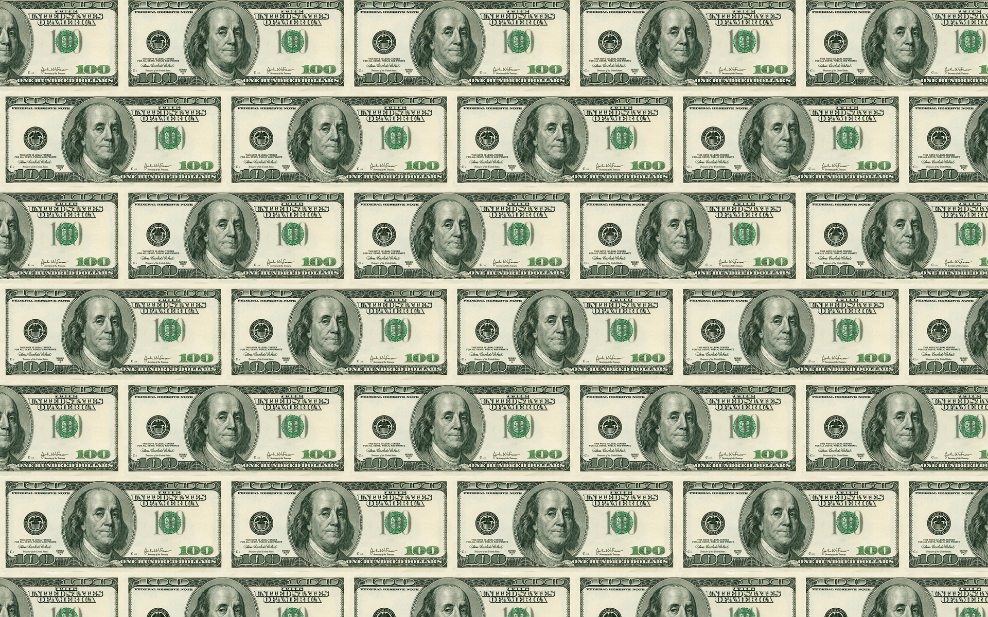 Pattern of hundred-dollar bills