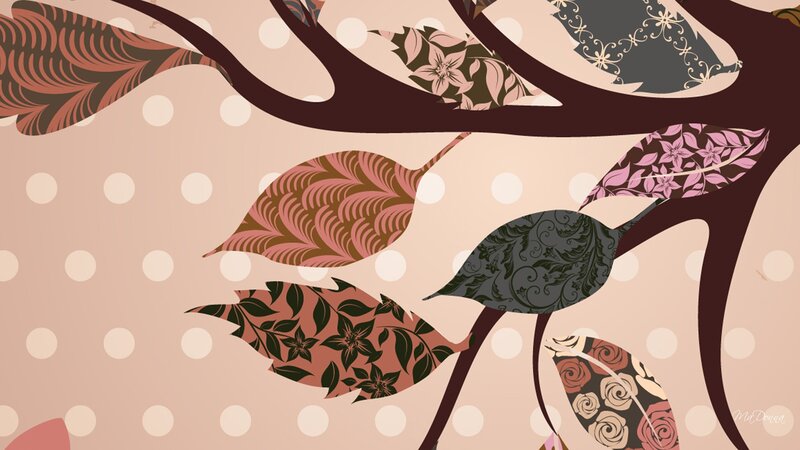 Patterned Leaves on Branches