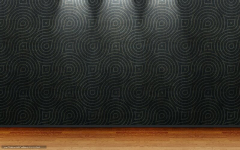 Patterned Wallpaper on Wall — Black