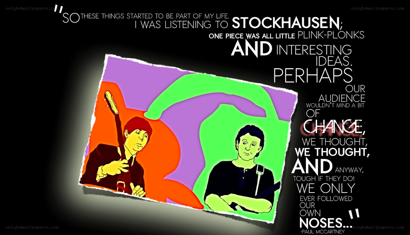 Paul McCartney quote with illustration