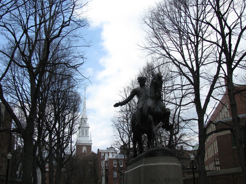 Paul Revere statue in Boston