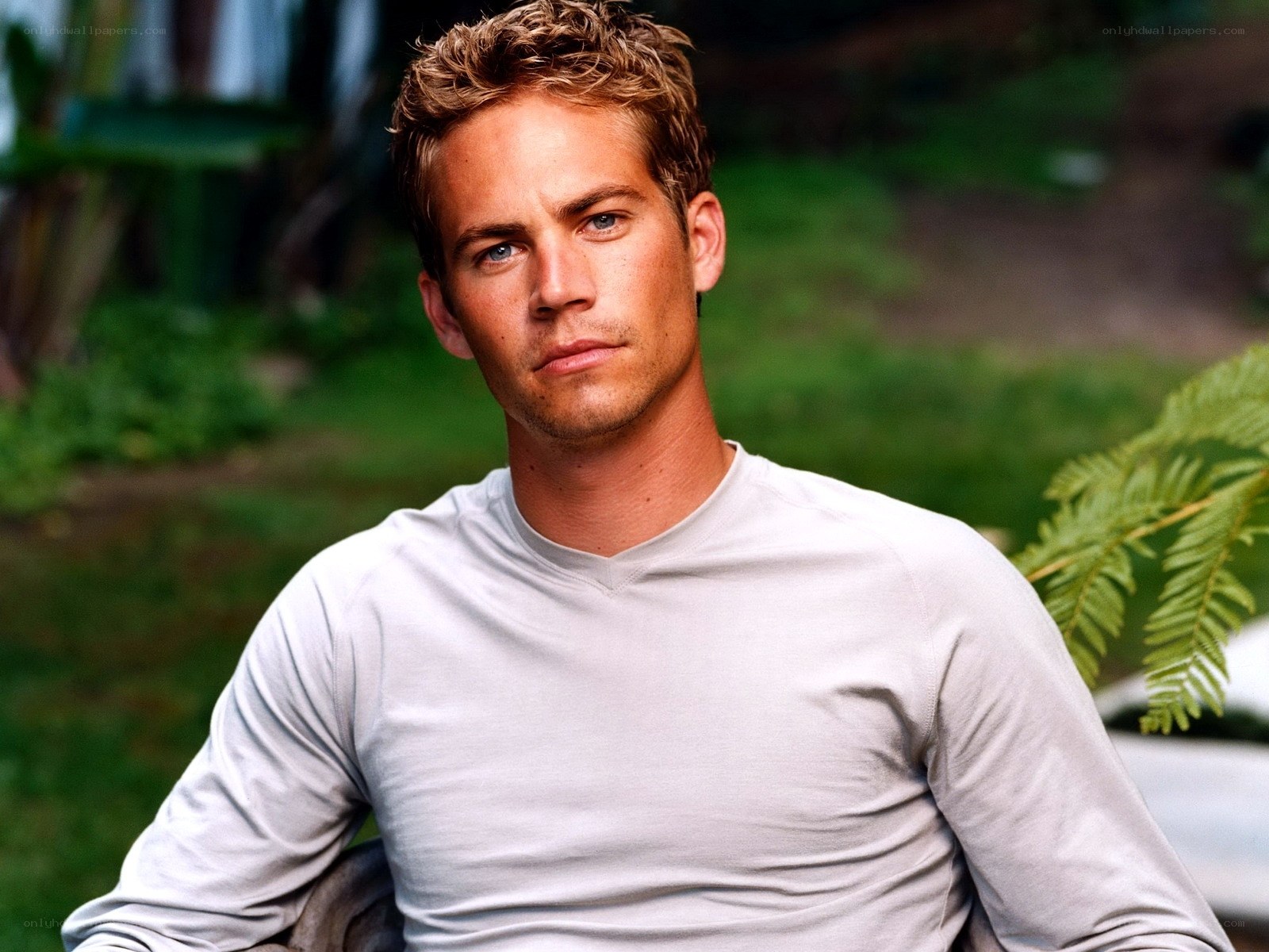 Paul Walker in a white shirt