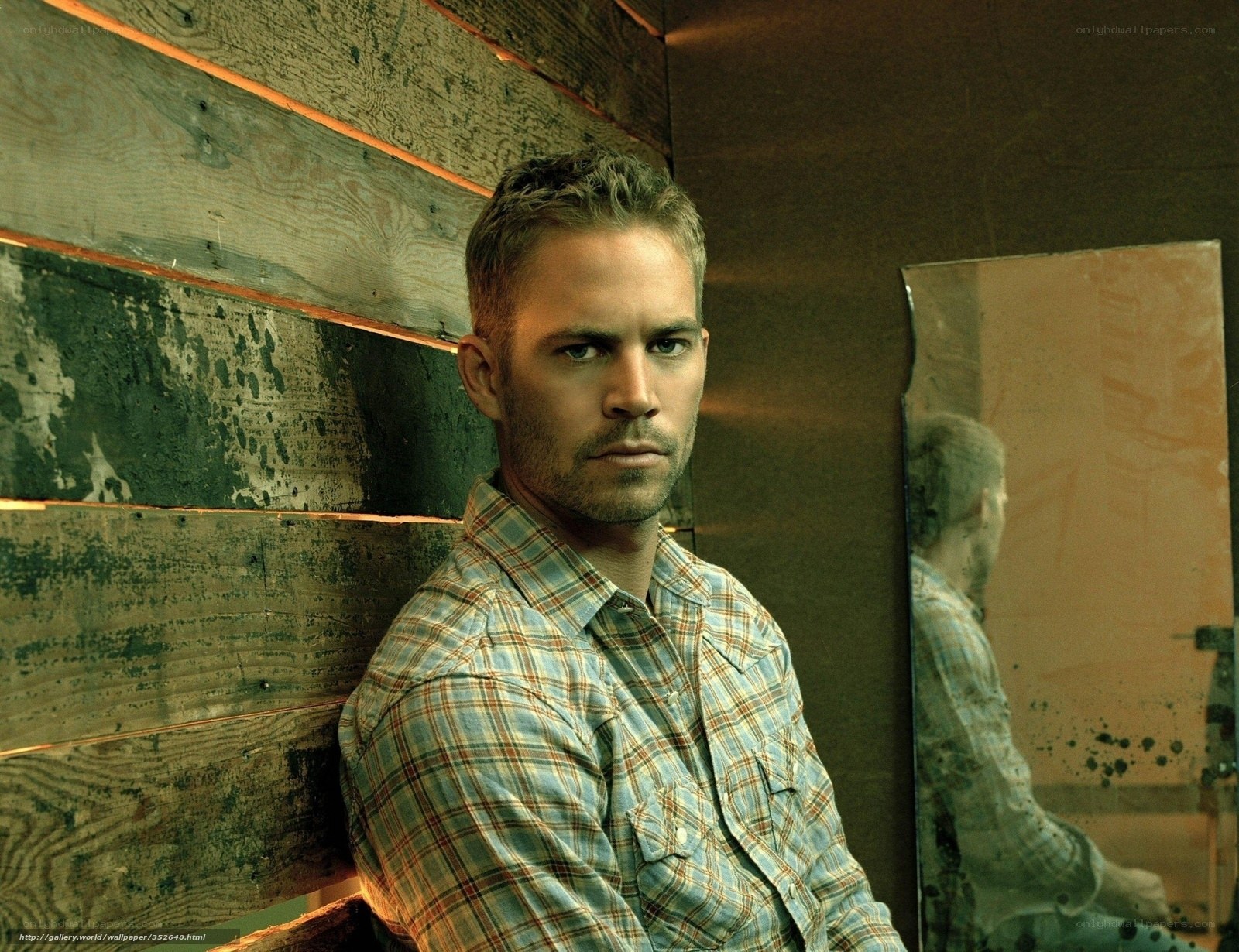 Paul Walker in plaid shirt
