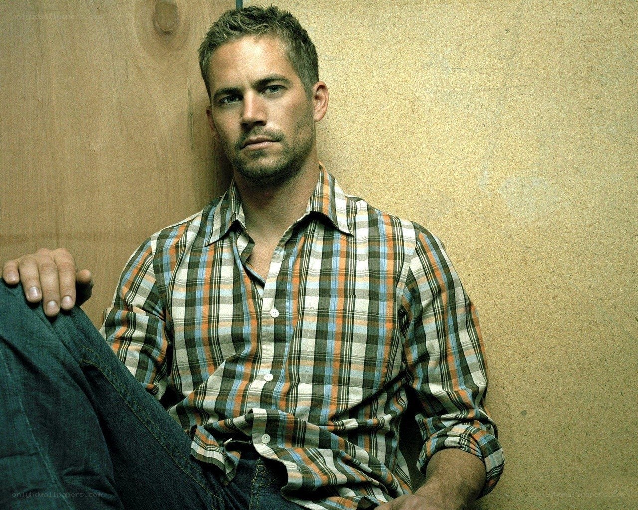 Paul Walker in plaid shirt