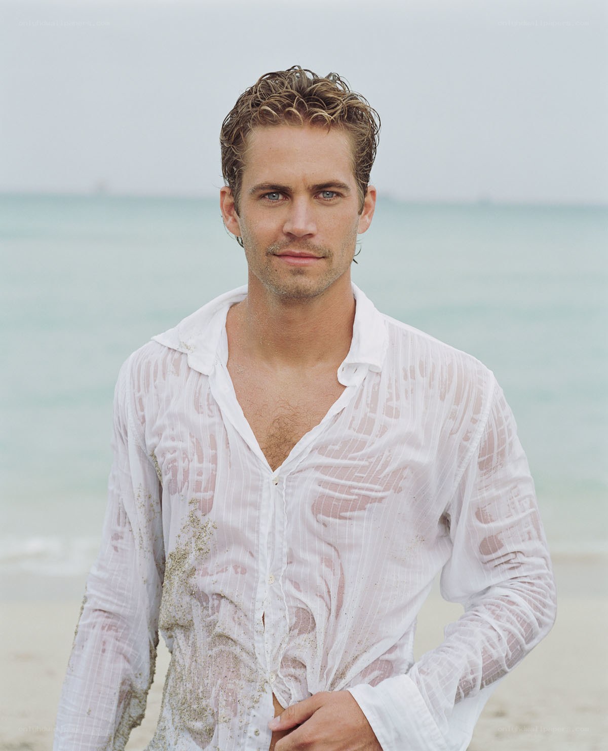 Paul Walker on a beach