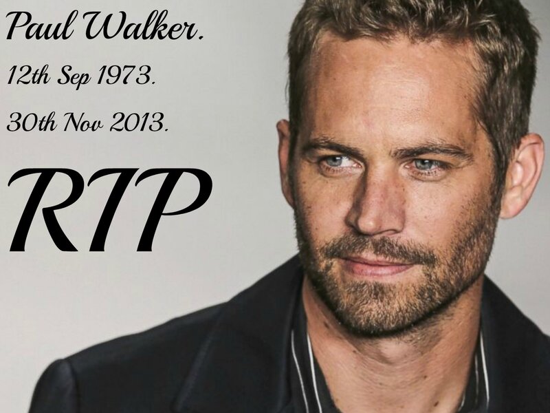 Paul Walker Portrait — Black