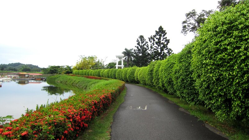 Paved Path Along Lake