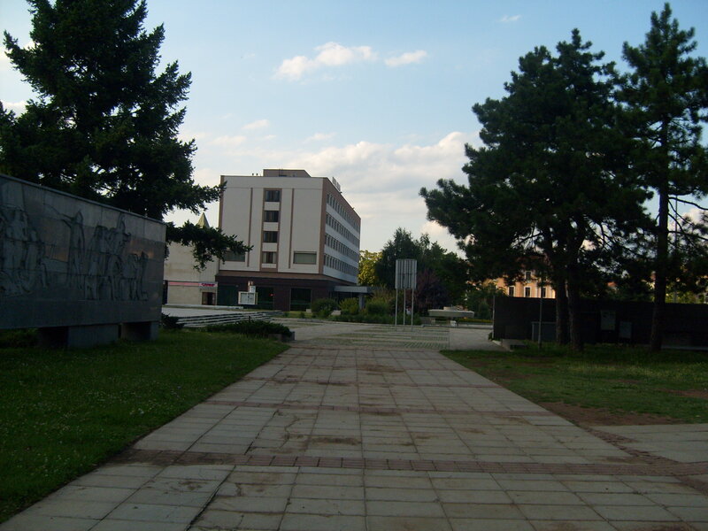 Paved Walkway and Building