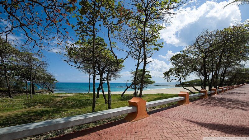 Paved Walkway by Beach