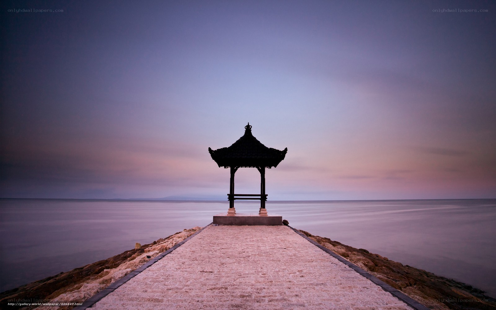 Pavilion at the end of a pier