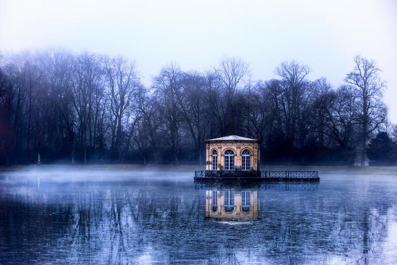 Pavilion on Lake — Blue