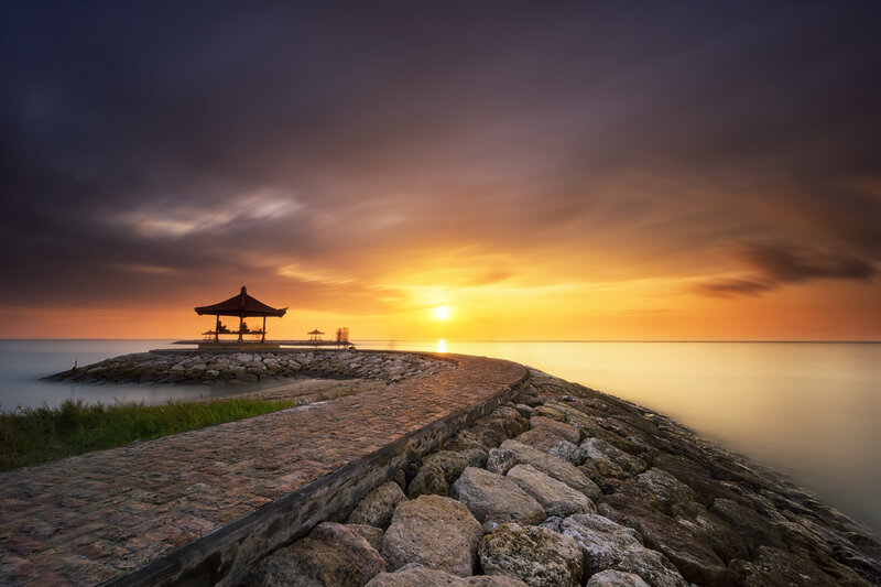 Pavilion on Stone Pier