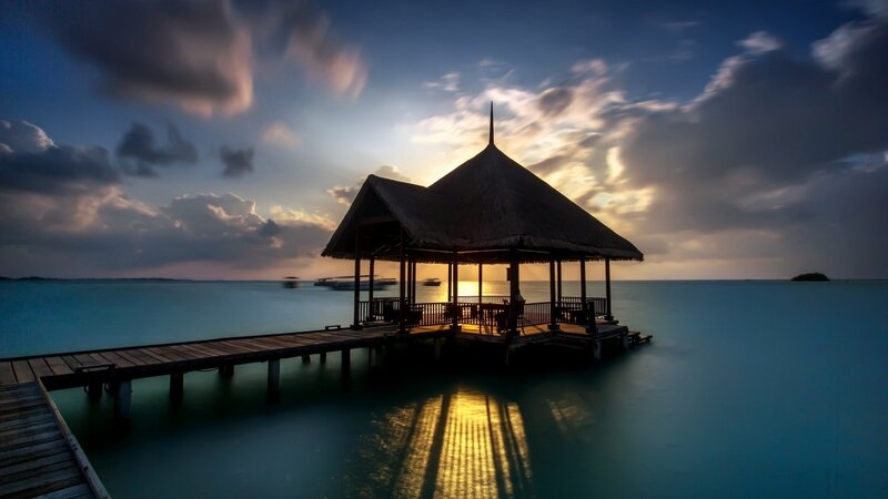 Pavilion on Wooden Pier