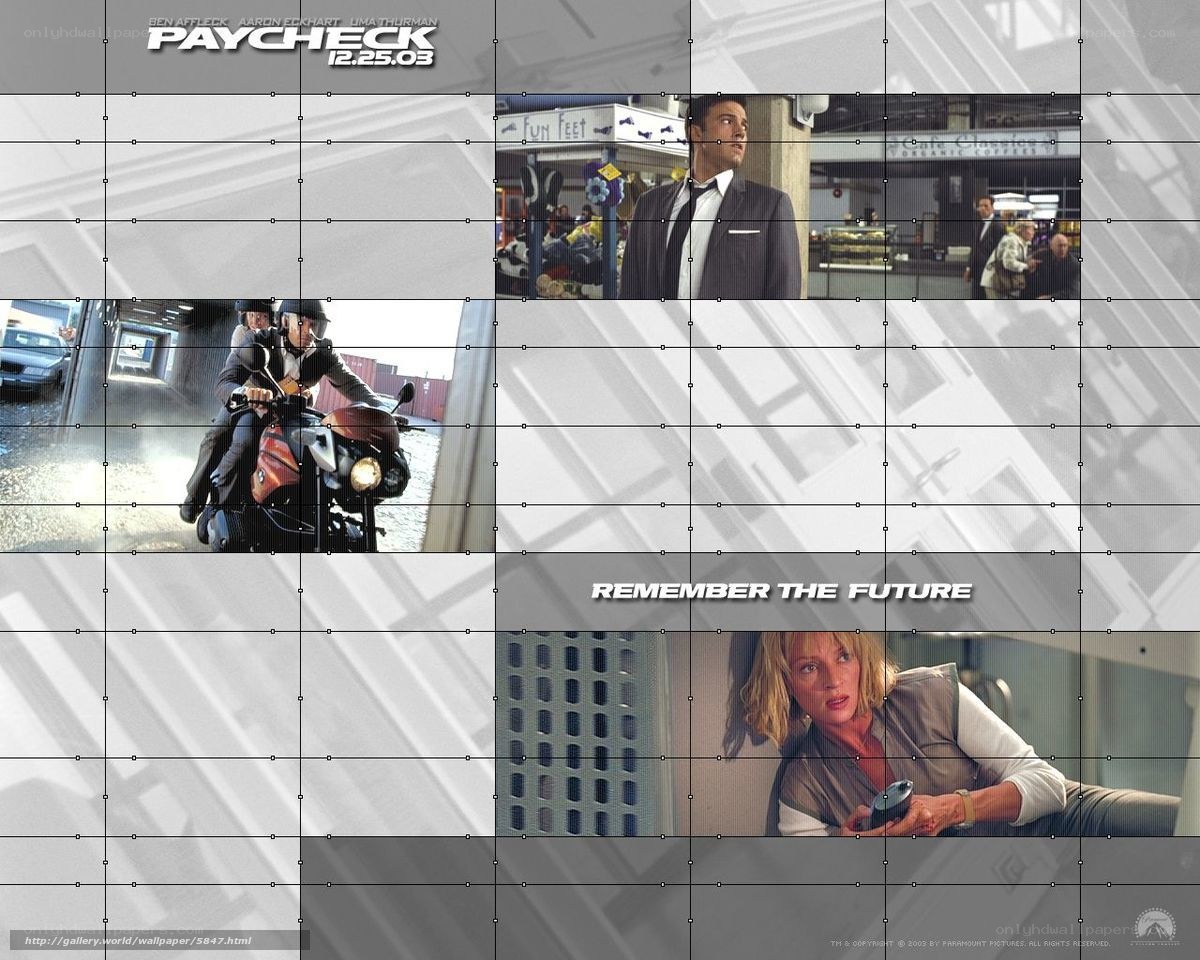 Paycheck movie collage
