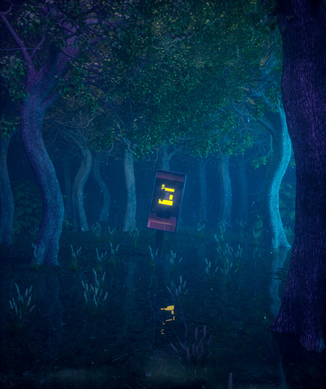 Payphone in Forest
