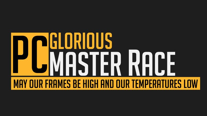 PC Master Race Logo — Black, Bold