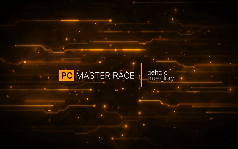 PC Master Race Logo — Black, Dramatic, Digital Art