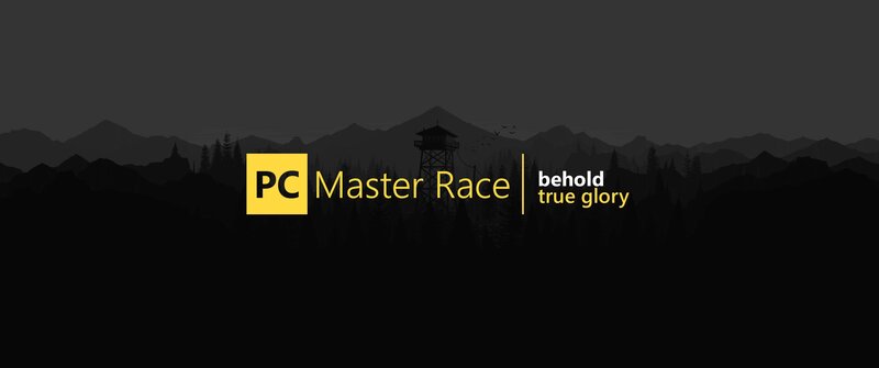 PC Master Race Logo — Black, Dramatic, Night