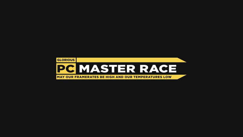 PC Master Race Logo — Black, Minimalist